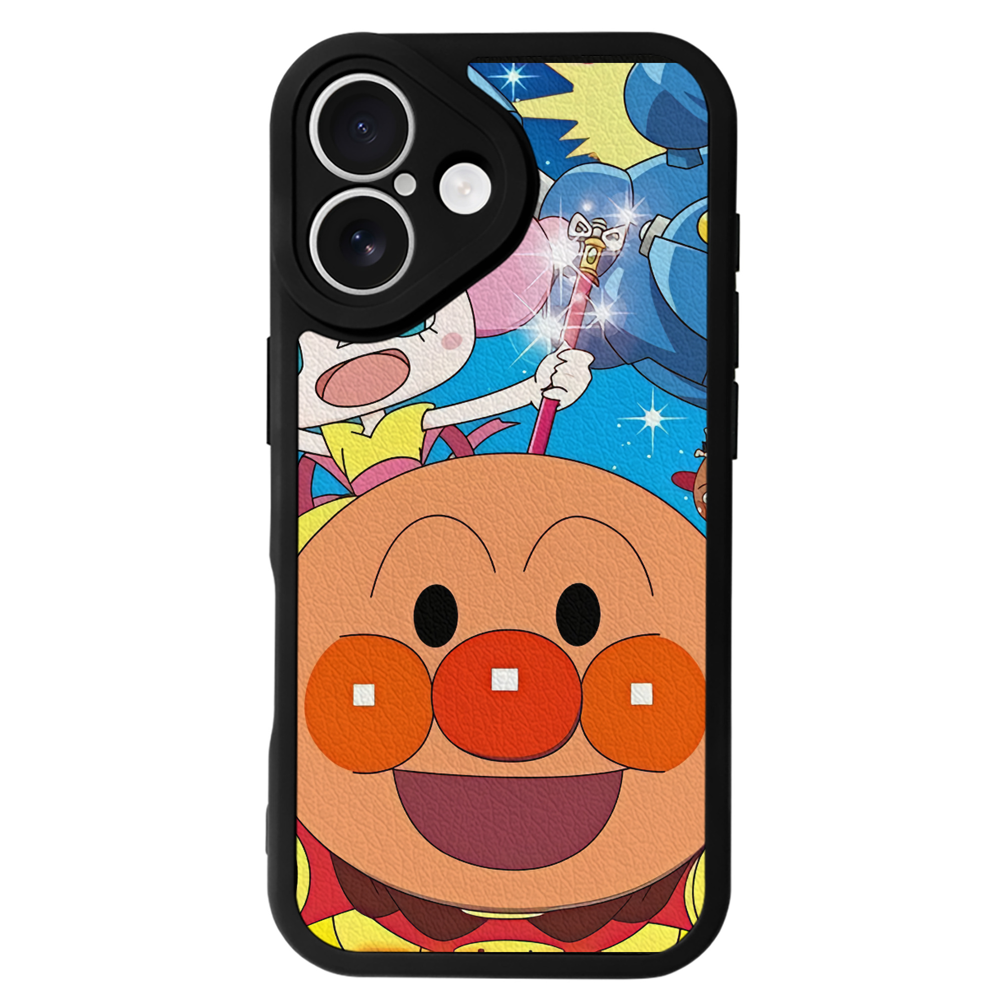 （画像用） アンパンマン Anpanman 【iPhone 16シリーズ対応】シリコンスマホケース（レザー調） 材質：シリコン